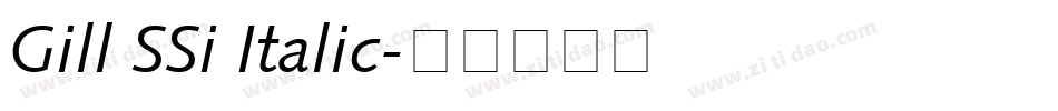 Gill SSi Italic字体转换